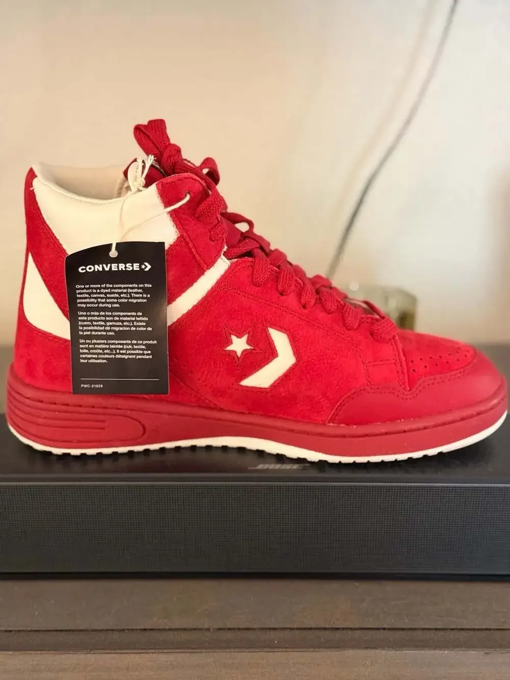 Converse Weapon Luxe Mid Days Ahead Red White Men 8.5 Women 10 A14832C NWT